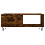 Salontafel 90x50x36,5 cm bewerkt hout gerookt eikenkleurig