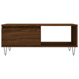 Salontafel 90x50x36,5 cm bewerkt hout bruin eikenkleur