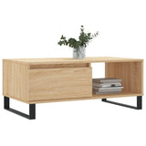 Salontafel 90x50x36,5 cm bewerkt hout sonoma eikenkleurig