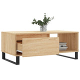 Salontafel 90x50x36,5 cm bewerkt hout sonoma eikenkleurig