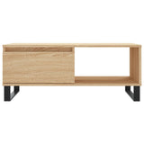Salontafel 90x50x36,5 cm bewerkt hout sonoma eikenkleurig