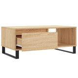 Salontafel 90x50x36,5 cm bewerkt hout sonoma eikenkleurig