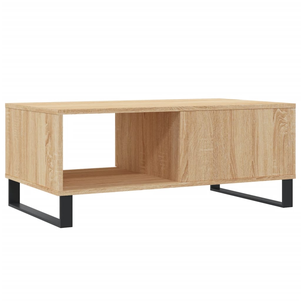 Salontafel 90x50x36,5 cm bewerkt hout sonoma eikenkleurig