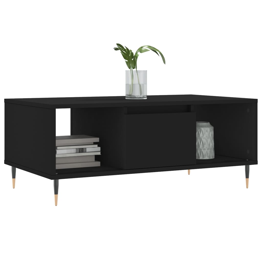 Salontafel 90x50x36,5 cm bewerkt hout zwart