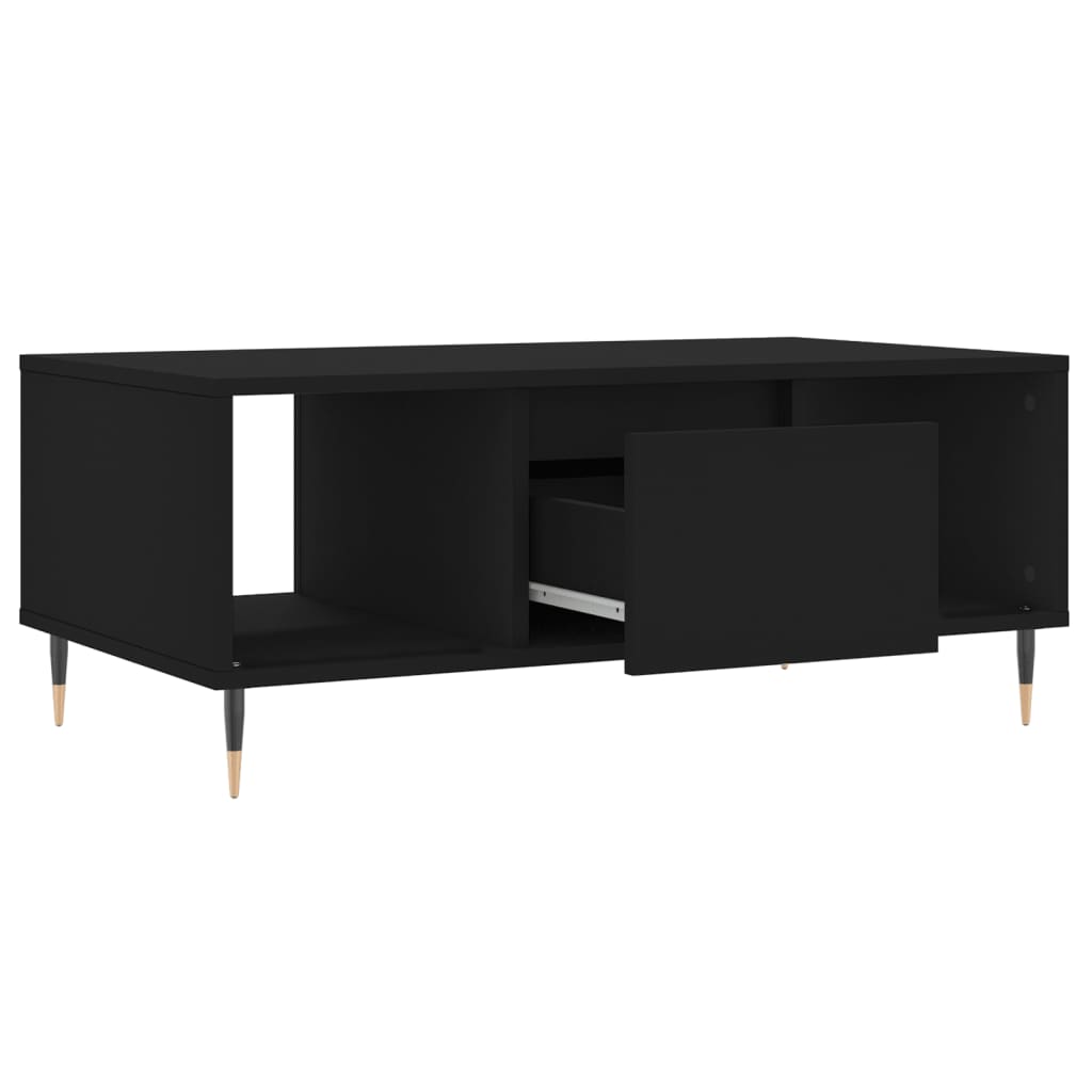 Salontafel 90x50x36,5 cm bewerkt hout zwart