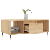 Salontafel 90x50x36,5 cm bewerkt hout sonoma eikenkleurig