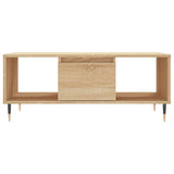 Salontafel 90x50x36,5 cm bewerkt hout sonoma eikenkleurig