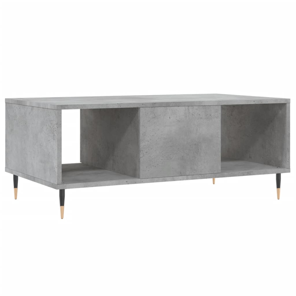Salontafel 90x50x36,5 cm bewerkt hout betongrijs