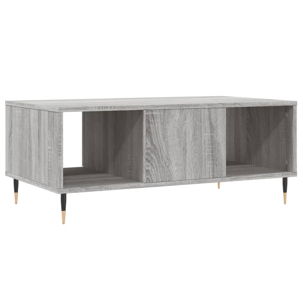 Salontafel 90x50x36,5 cm bewerkt hout grijs sonoma