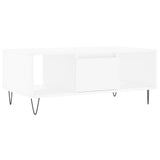 Salontafel 90x50x36,5 cm bewerkt hout wit