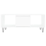 Salontafel 90x50x36,5 cm bewerkt hout wit