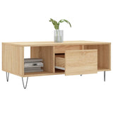 Salontafel 90x50x36,5 cm bewerkt hout sonoma eikenkleurig