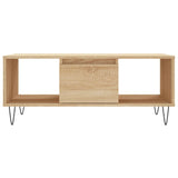 Salontafel 90x50x36,5 cm bewerkt hout sonoma eikenkleurig