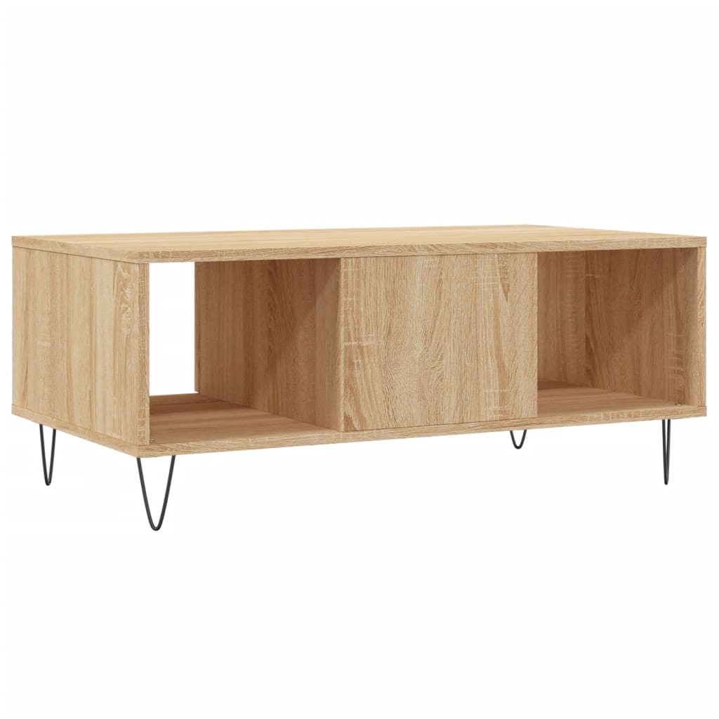 Salontafel 90x50x36,5 cm bewerkt hout sonoma eikenkleurig