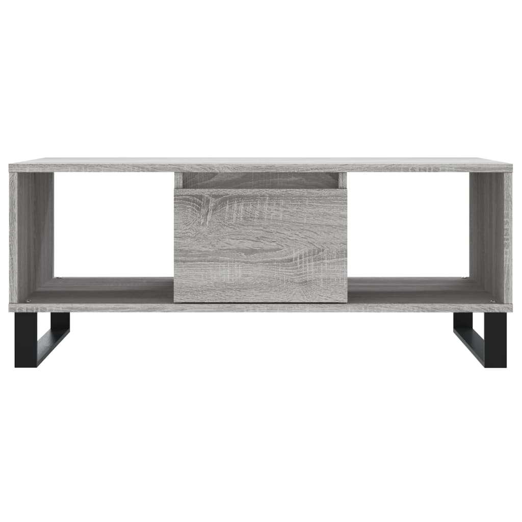 Salontafel 90x50x36,5 cm bewerkt hout grijs sonoma