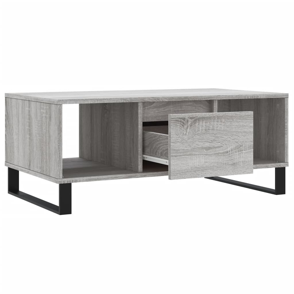 Salontafel 90x50x36,5 cm bewerkt hout grijs sonoma