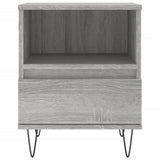Nachtkastje 40x35x50 cm bewerkt hout grijs sonoma eikenkleurig