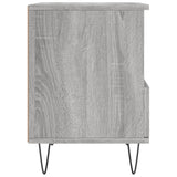 Nachtkastje 40x35x50 cm bewerkt hout grijs sonoma eikenkleurig