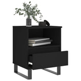 Nachtkastjes 2 st 40x35x50 cm bewerkt hout zwart