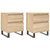 Nachtkastjes 2 st 40x35x50 cm sonoma eikenkleurig