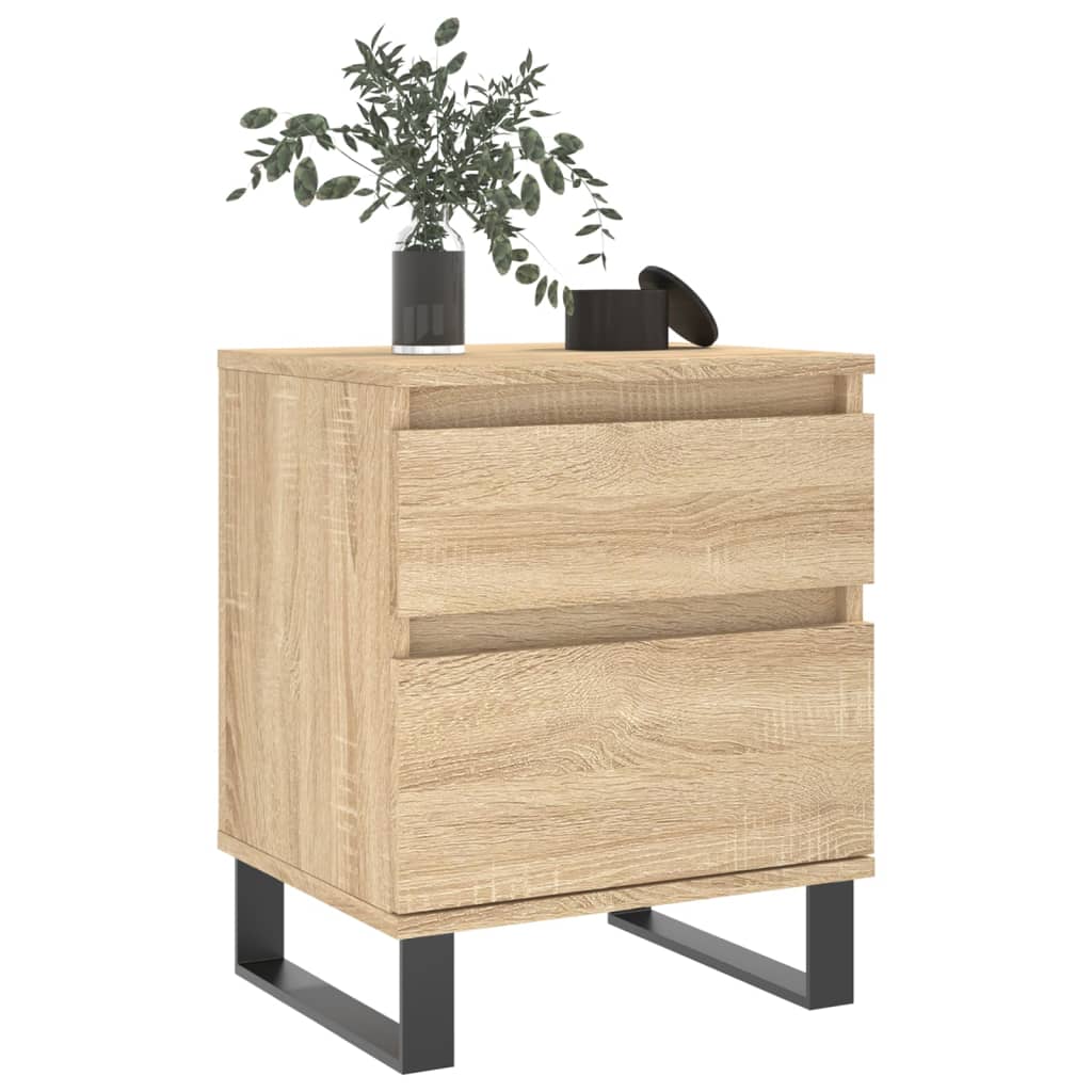 Nachtkastjes 2 st 40x35x50 cm sonoma eikenkleurig
