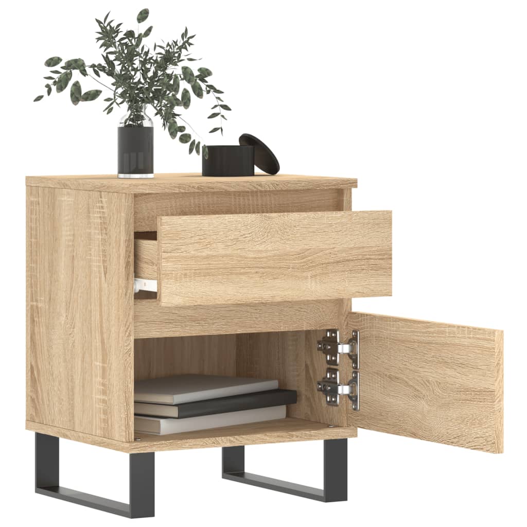 Nachtkastjes 2 st 40x35x50 cm sonoma eikenkleurig