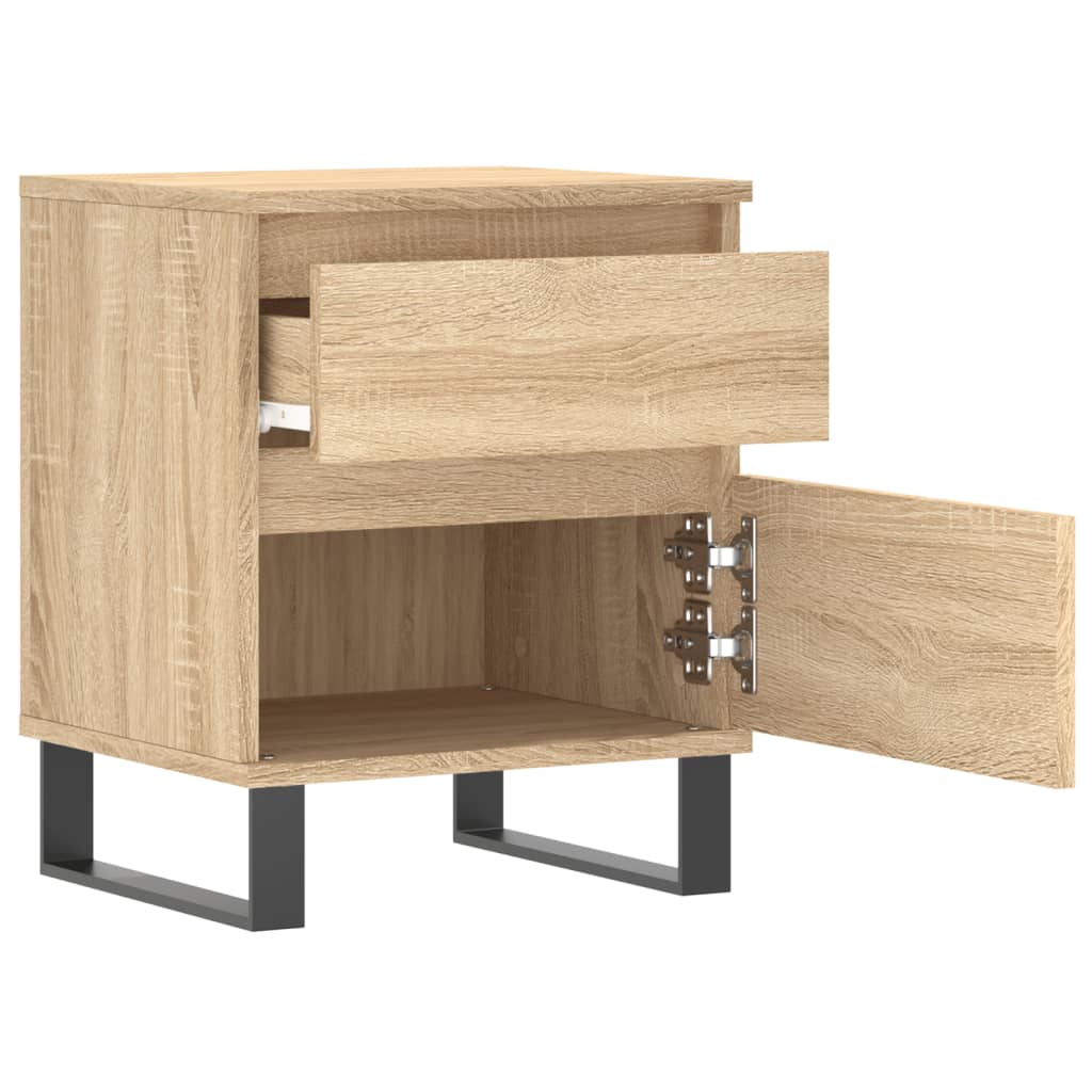 Nachtkastjes 2 st 40x35x50 cm sonoma eikenkleurig
