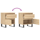 Nachtkastjes 2 st 40x35x50 cm sonoma eikenkleurig