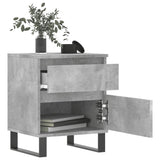 Nachtkastjes 2 st 40x35x50 cm bewerkt hout betongrijs