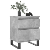 Nachtkastjes 2 st 40x35x50 cm bewerkt hout betongrijs