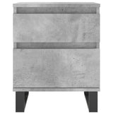 Nachtkastjes 2 st 40x35x50 cm bewerkt hout betongrijs