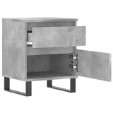 Nachtkastjes 2 st 40x35x50 cm bewerkt hout betongrijs