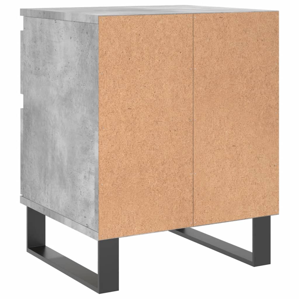Nachtkastjes 2 st 40x35x50 cm bewerkt hout betongrijs