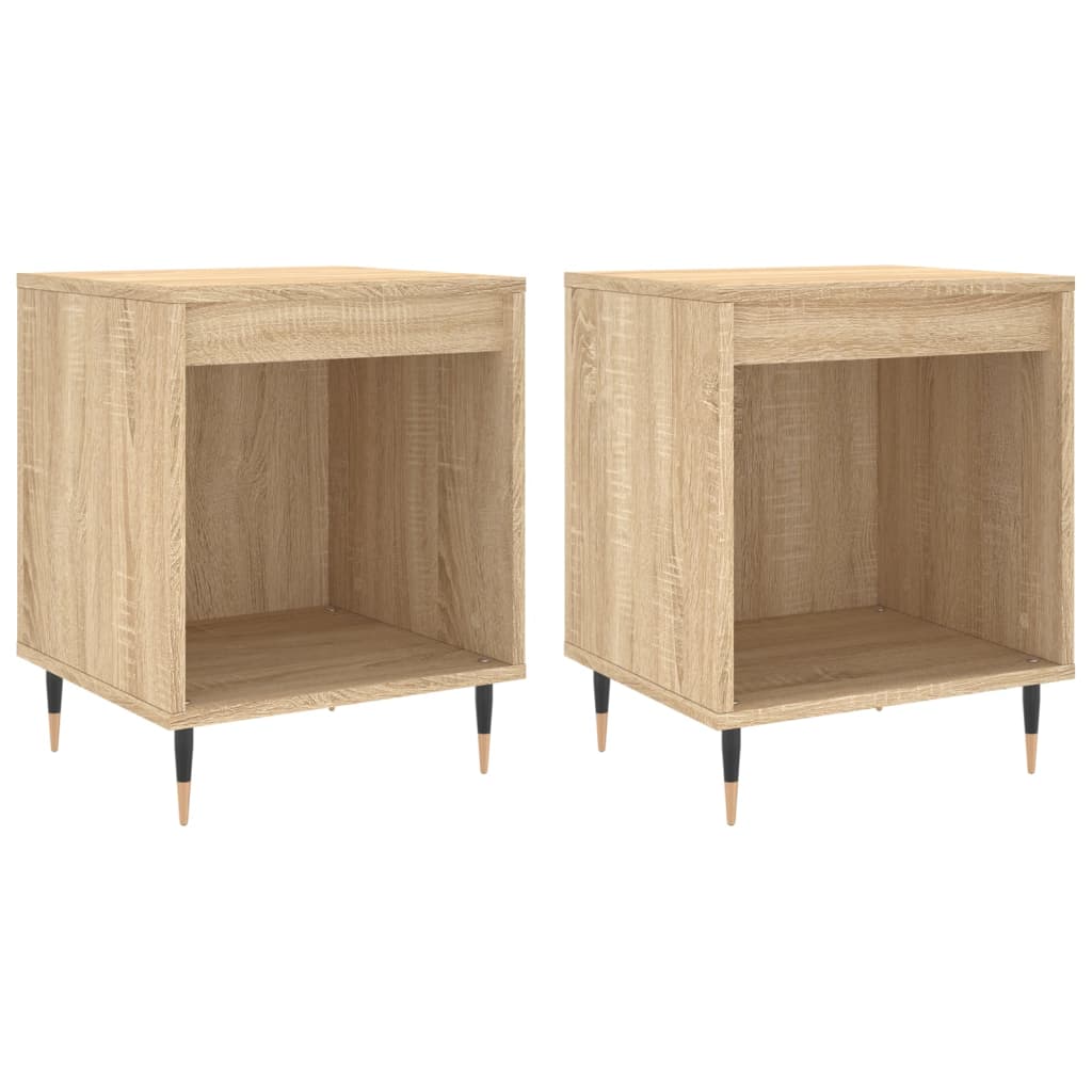 Nachtkastjes 2 st 40x35x50 cm sonoma eikenkleurig