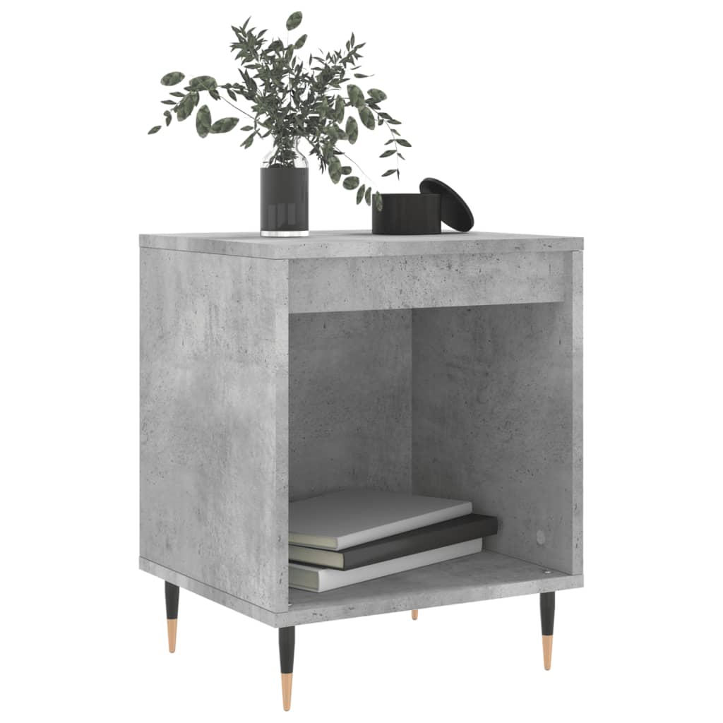 Nachtkastjes 2 st 40x35x50 cm bewerkt hout betongrijs
