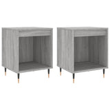 Nachtkastjes 2 st 40x35x50 cm bewerkt hout grijs sonoma eiken