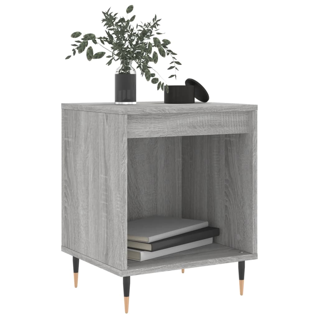 Nachtkastjes 2 st 40x35x50 cm bewerkt hout grijs sonoma eiken