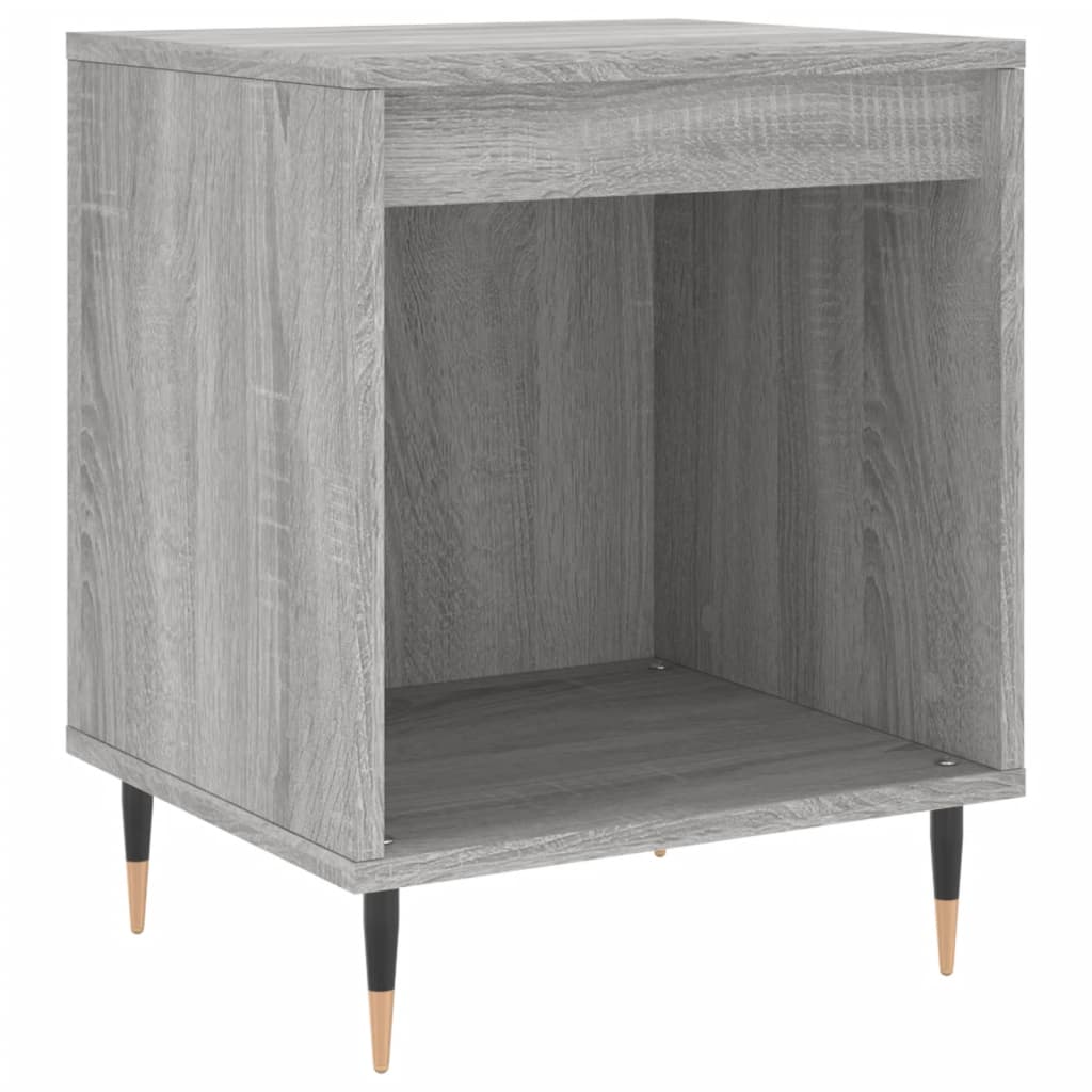Nachtkastjes 2 st 40x35x50 cm bewerkt hout grijs sonoma eiken