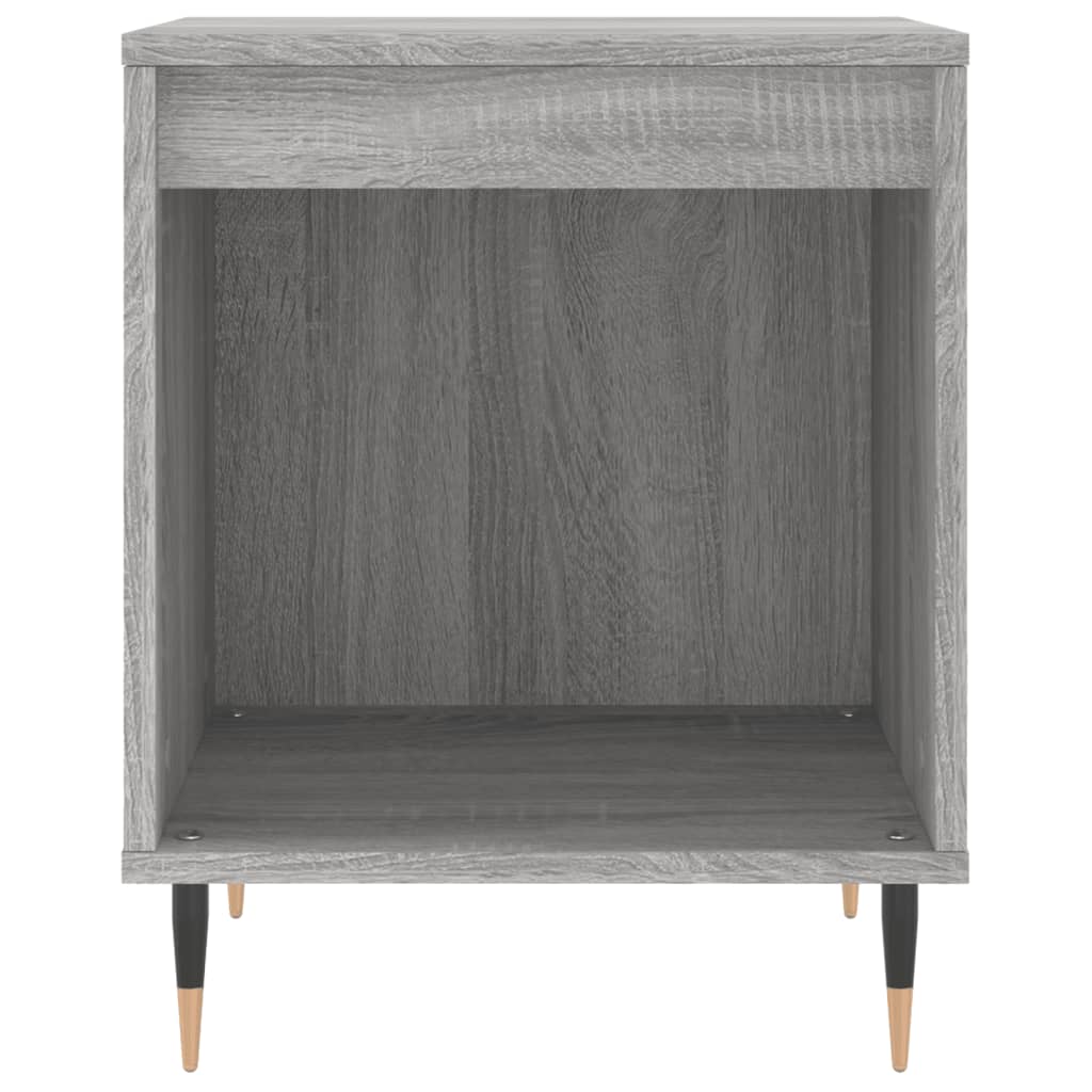 Nachtkastjes 2 st 40x35x50 cm bewerkt hout grijs sonoma eiken