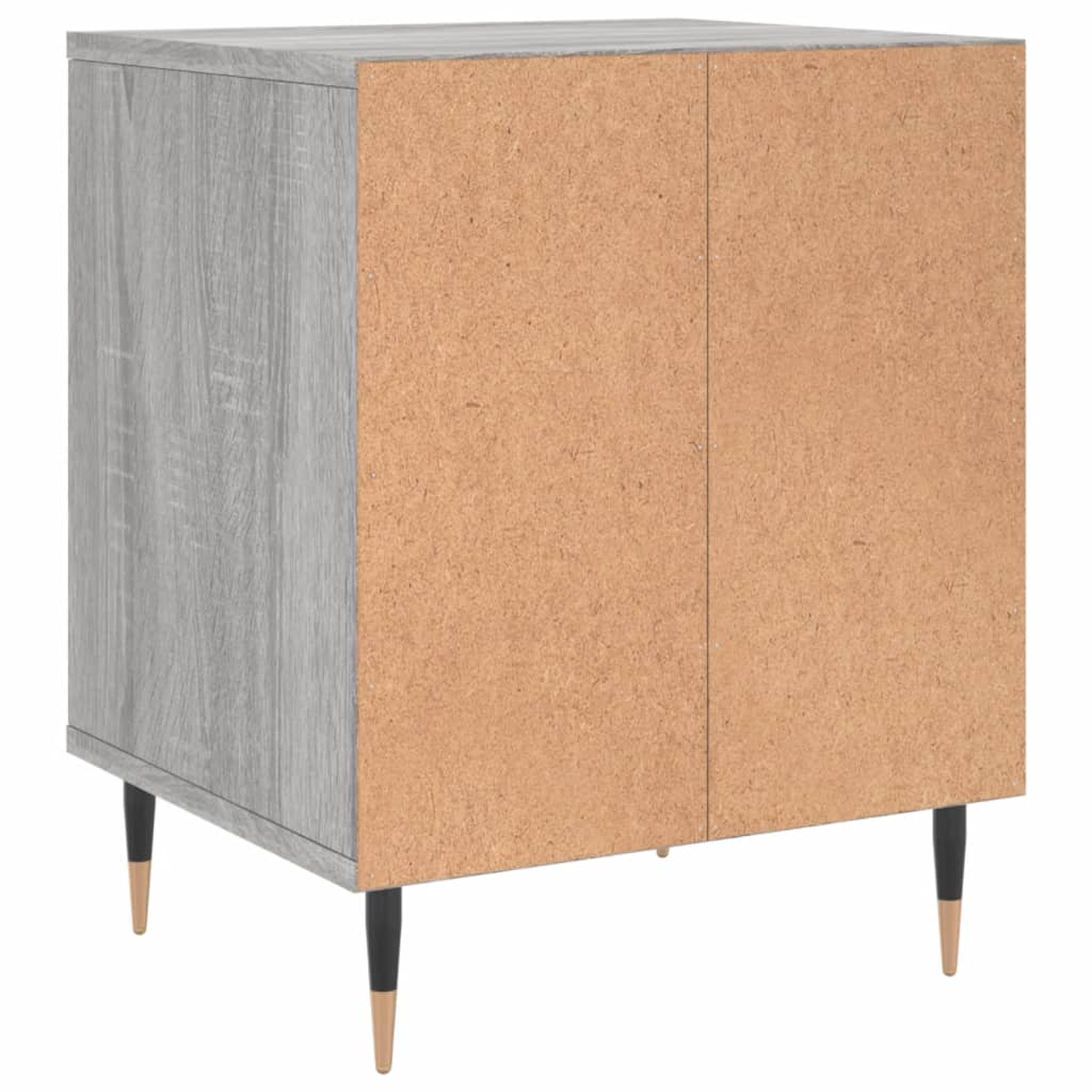Nachtkastjes 2 st 40x35x50 cm bewerkt hout grijs sonoma eiken