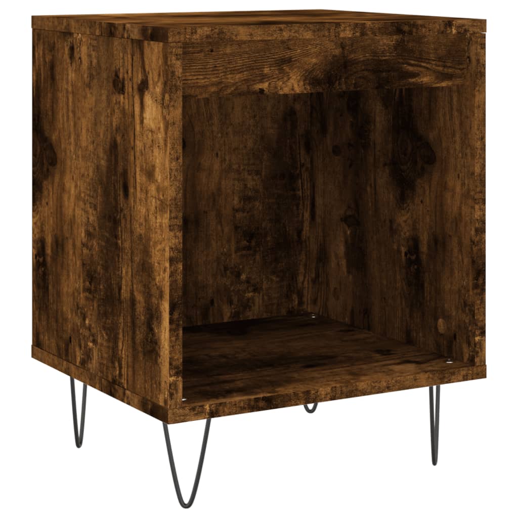 Nachtkastjes 2 st 40x35x50 cm bewerkt hout gerookt eikenkleurig