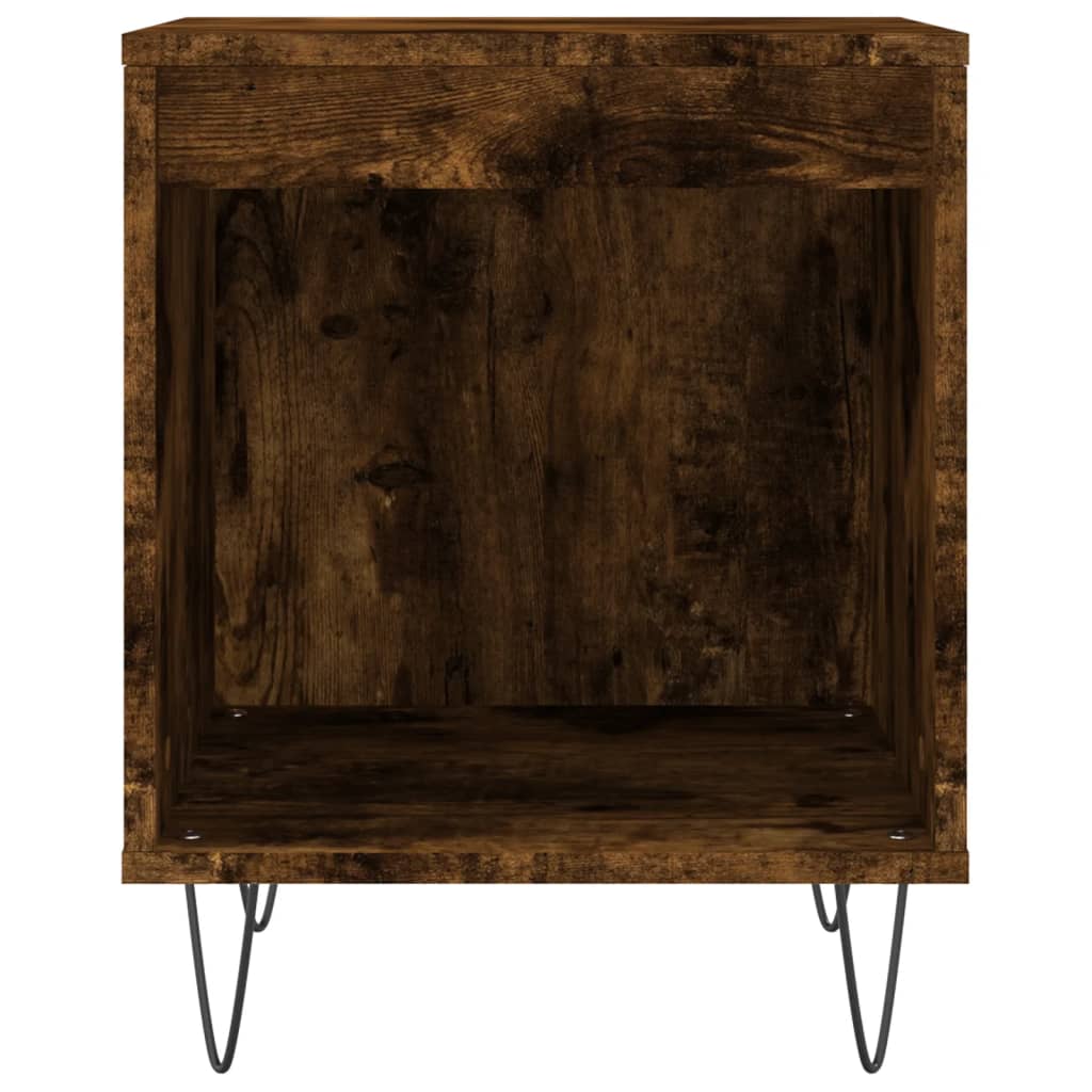 Nachtkastjes 2 st 40x35x50 cm bewerkt hout gerookt eikenkleurig
