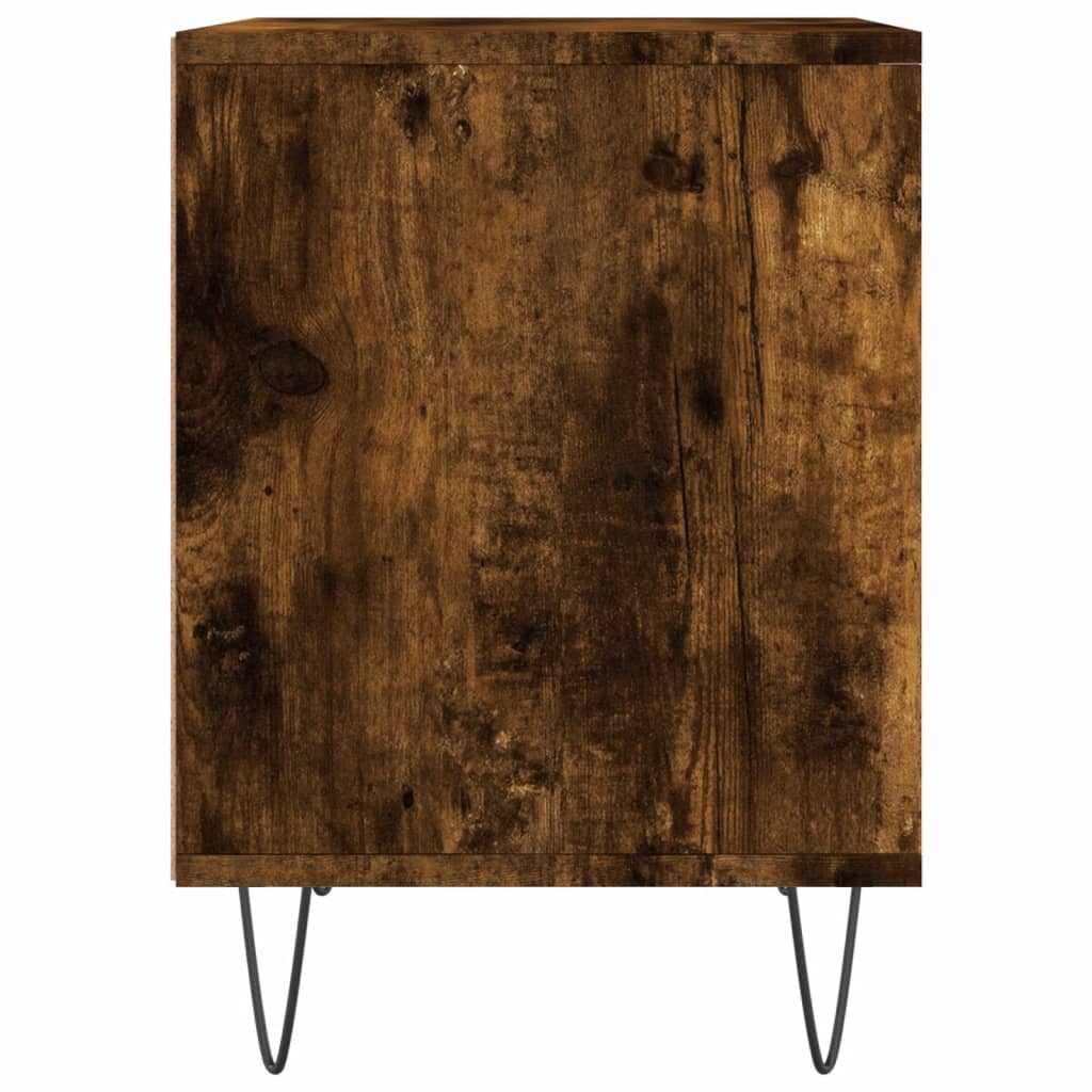 Nachtkastjes 2 st 40x35x50 cm bewerkt hout gerookt eikenkleurig