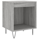 Nachtkastje 40x35x50 cm bewerkt hout grijs sonoma eikenkleurig