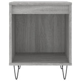 Nachtkastje 40x35x50 cm bewerkt hout grijs sonoma eikenkleurig