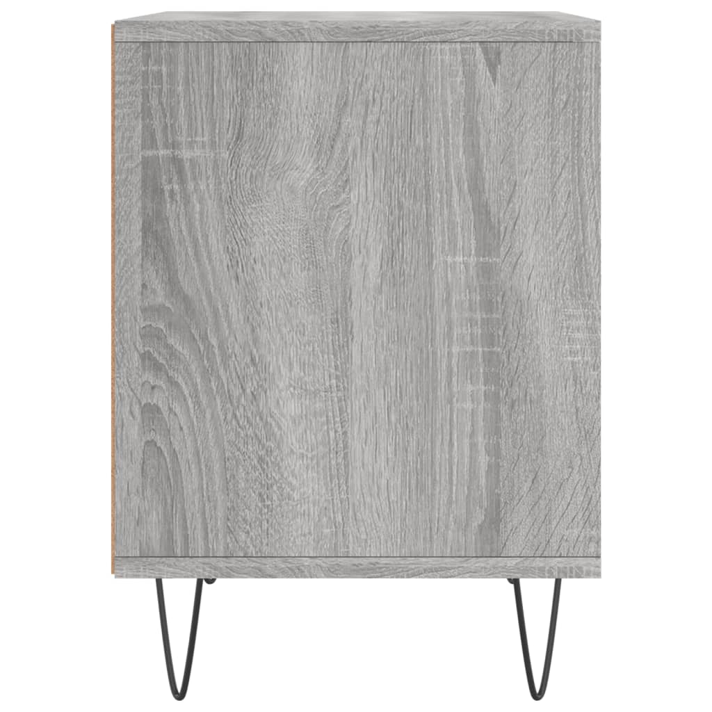 Nachtkastje 40x35x50 cm bewerkt hout grijs sonoma eikenkleurig