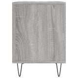 Nachtkastje 40x35x50 cm bewerkt hout grijs sonoma eikenkleurig