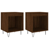 Nachtkastjes 2 st 40x35x50 cm bewerkt hout bruin eikenkleur
