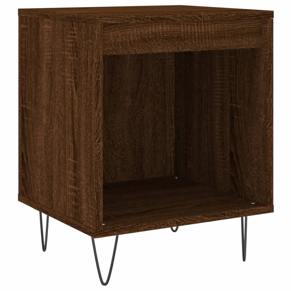 Nachtkastjes 2 st 40x35x50 cm bewerkt hout bruin eikenkleur