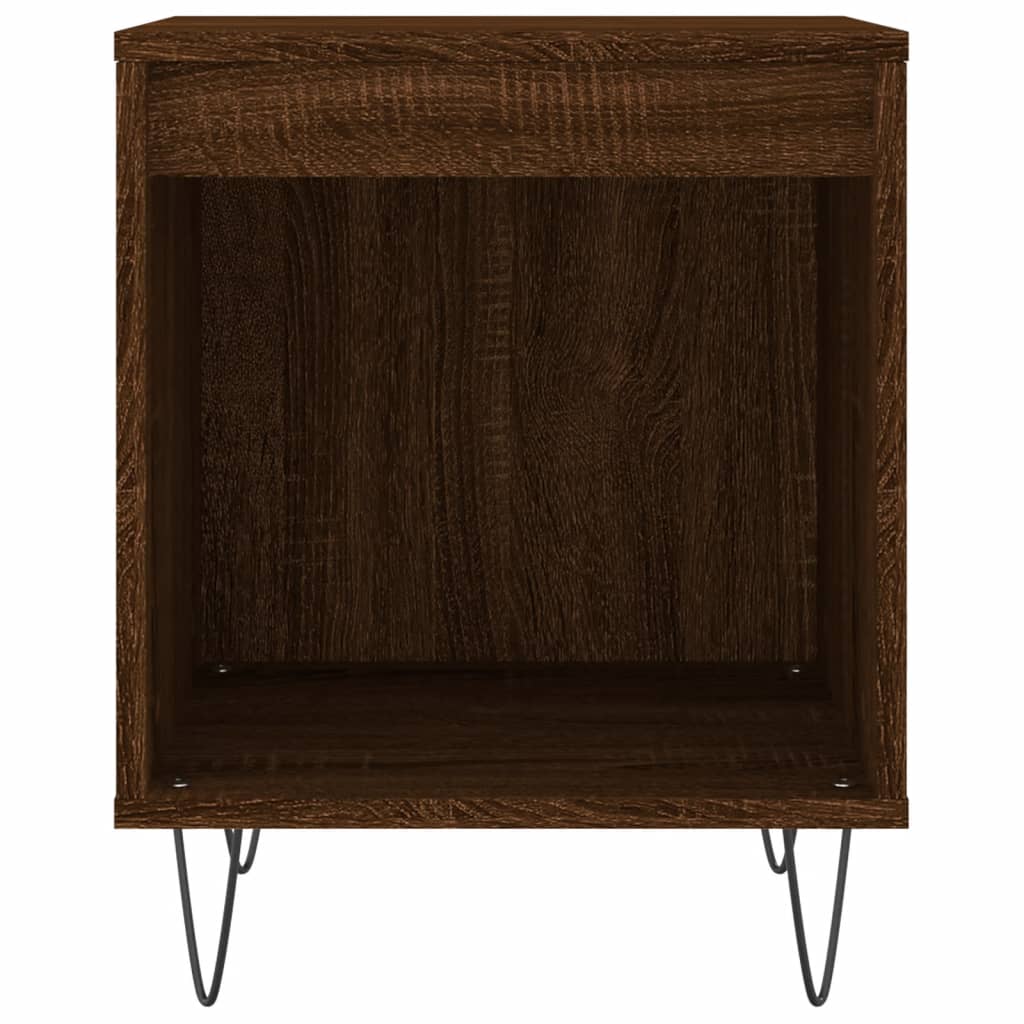Nachtkastjes 2 st 40x35x50 cm bewerkt hout bruin eikenkleur